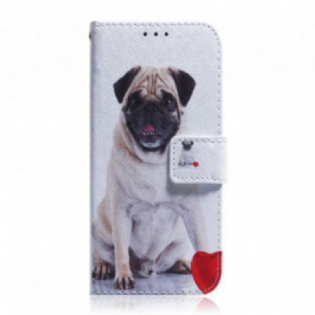 Læder Cover Xiaomi Redmi 10 Mops Hund