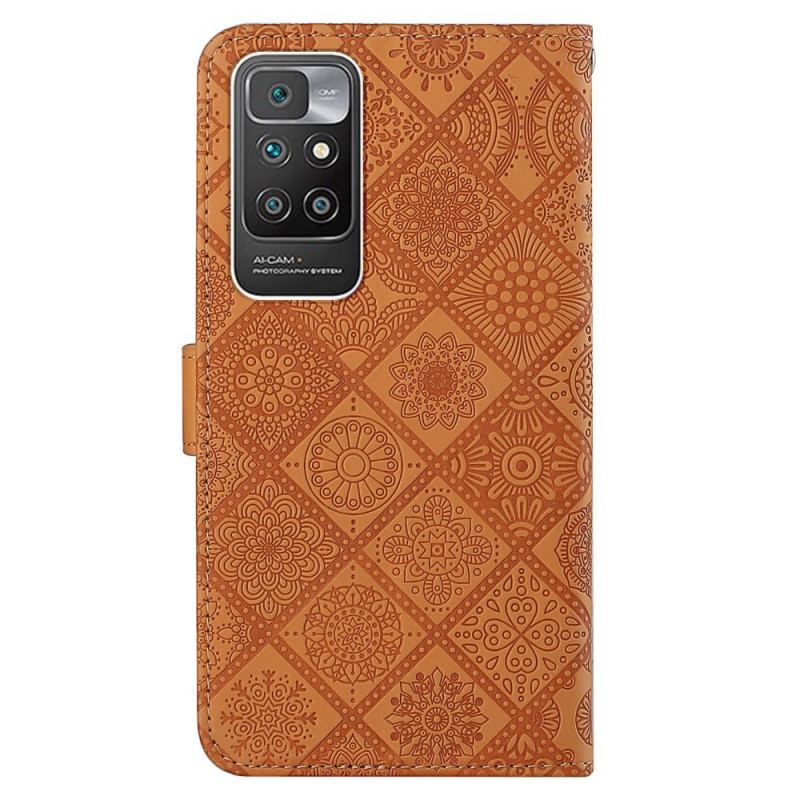 Læder Cover Xiaomi Redmi 10 Tapestry Mønster