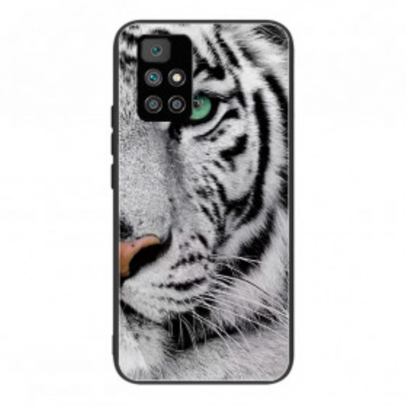 Mobilcover Xiaomi Redmi 10 Tiger Hærdet Glas