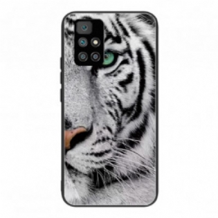 Mobilcover Xiaomi Redmi 10 Tiger Hærdet Glas