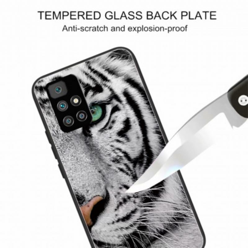 Mobilcover Xiaomi Redmi 10 Tiger Hærdet Glas