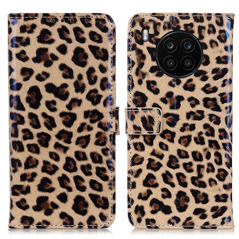 Flip Cover Honor 50 Lite Almindelig Leopard