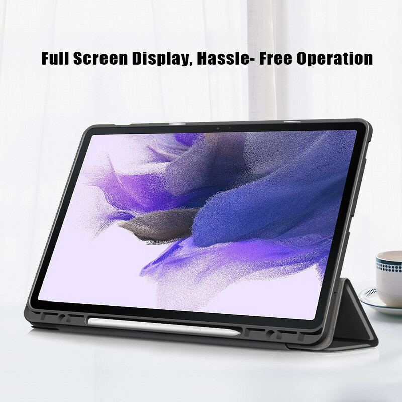 Cover Samsung Galaxy Tab S7 FE Tri-fold Forstærket Penneholder