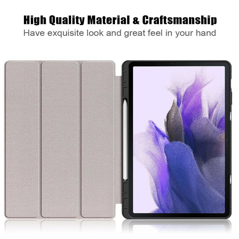 Cover Samsung Galaxy Tab S7 FE Tri-fold Forstærket Penneholder