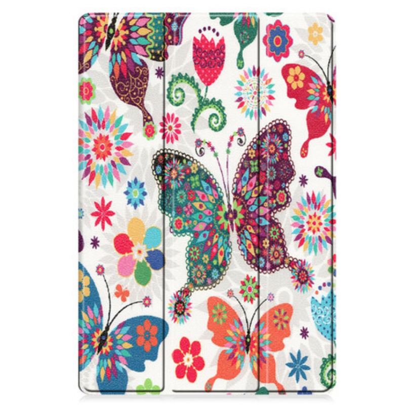 Cover Samsung Galaxy Tab S7 FE Vintage Blomsterpenneholder