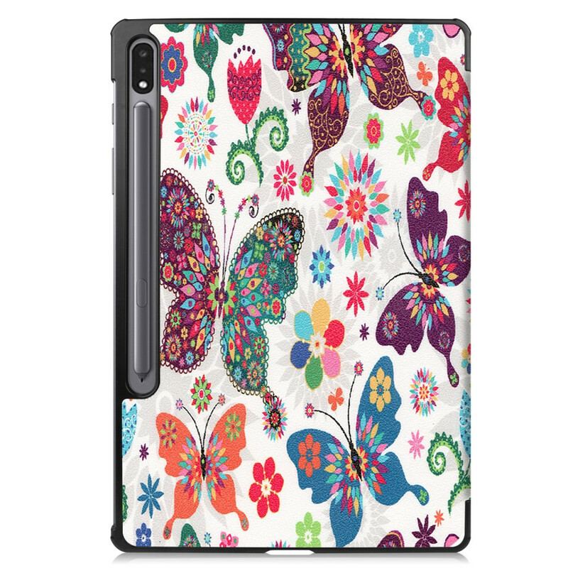 Cover Samsung Galaxy Tab S7 FE Vintage Blomsterpenneholder