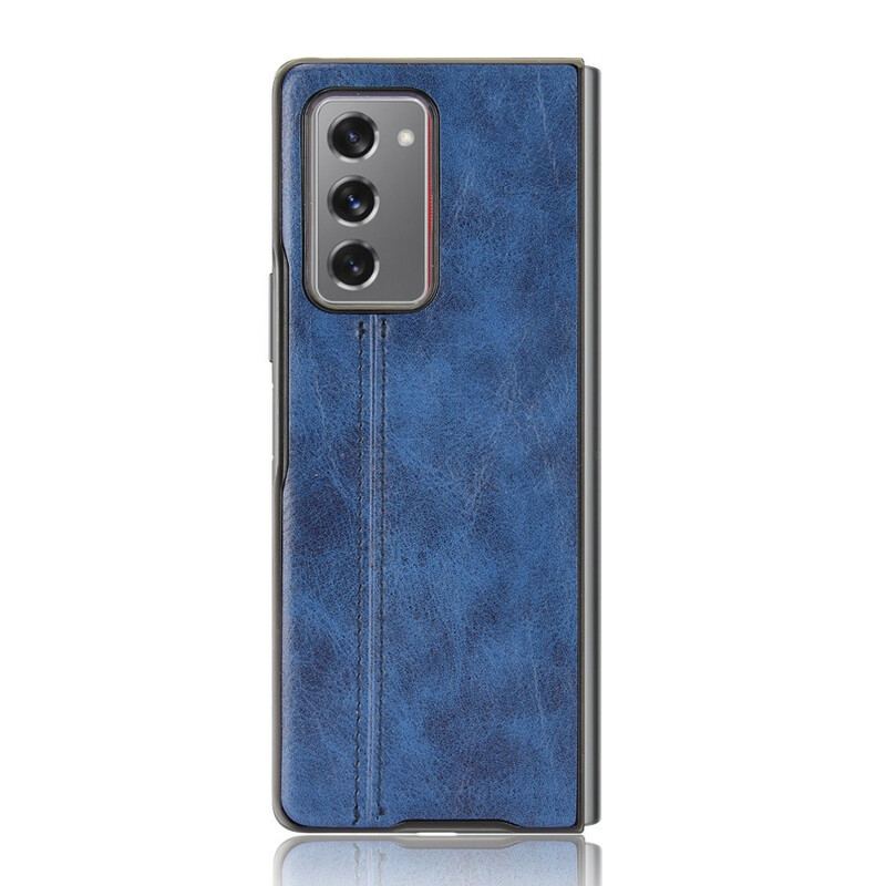 Cover Samsung Galaxy Z Fold 2 Couture Lædereffekt