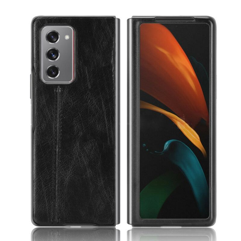 Cover Samsung Galaxy Z Fold 2 Couture Lædereffekt