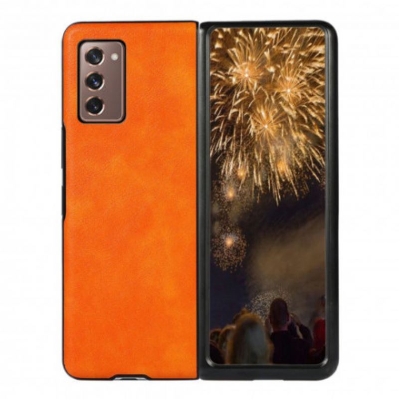 Cover Samsung Galaxy Z Fold 2 Imiteret Læder Farve