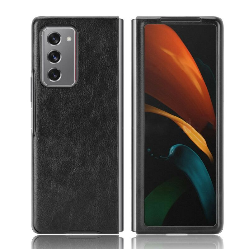 Cover Samsung Galaxy Z Fold 2 Litchi Imiteret Læder