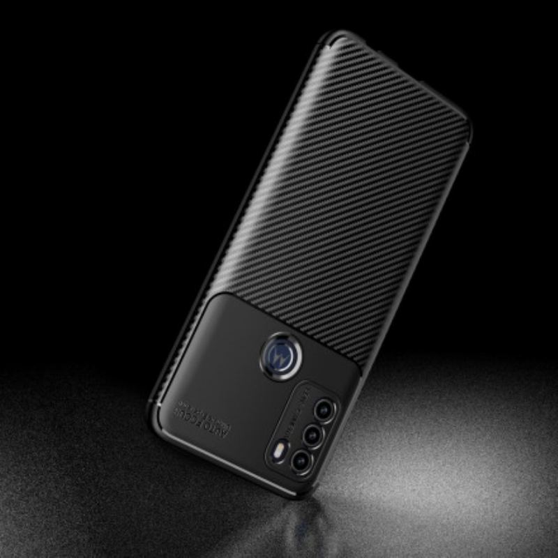 Cover Moto G50 Fleksibel Kulfibertekstur