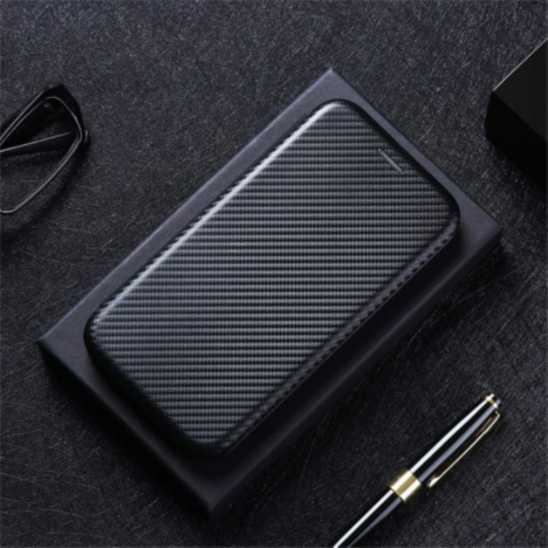 Cover Moto G50 Flip Cover Silikone Carbon