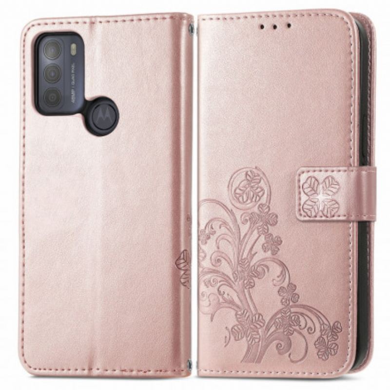 Flip Cover Moto G50 Asiatiske Blomster