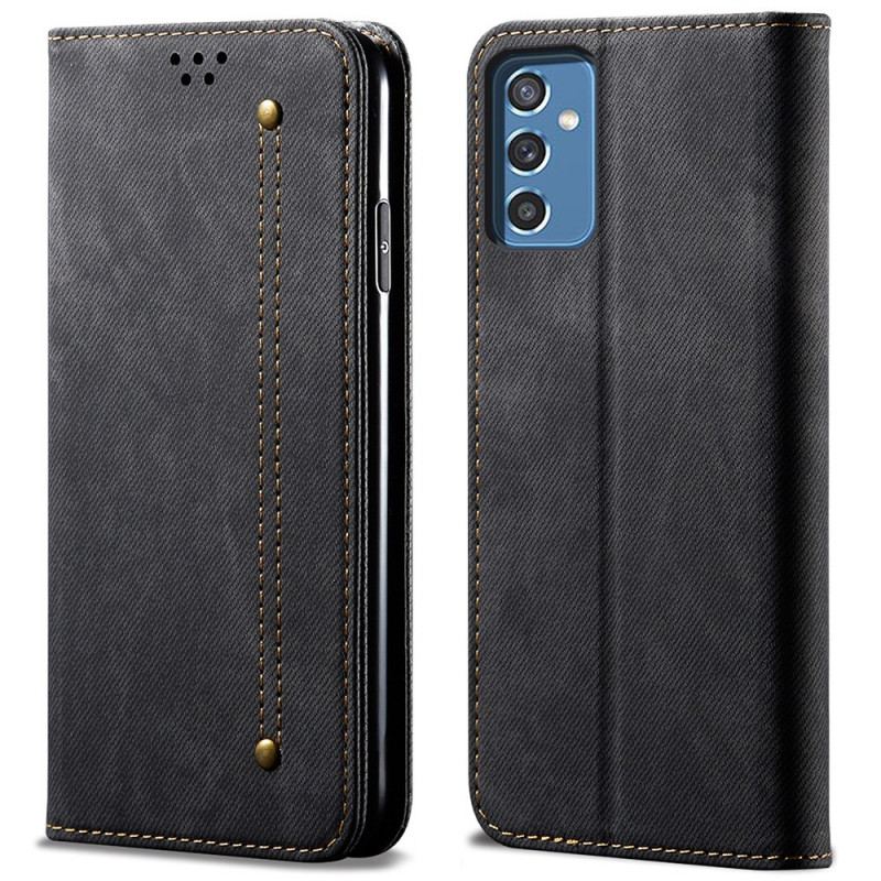 Cover Samsung Galaxy M52 5G Flip Cover Denim Stof