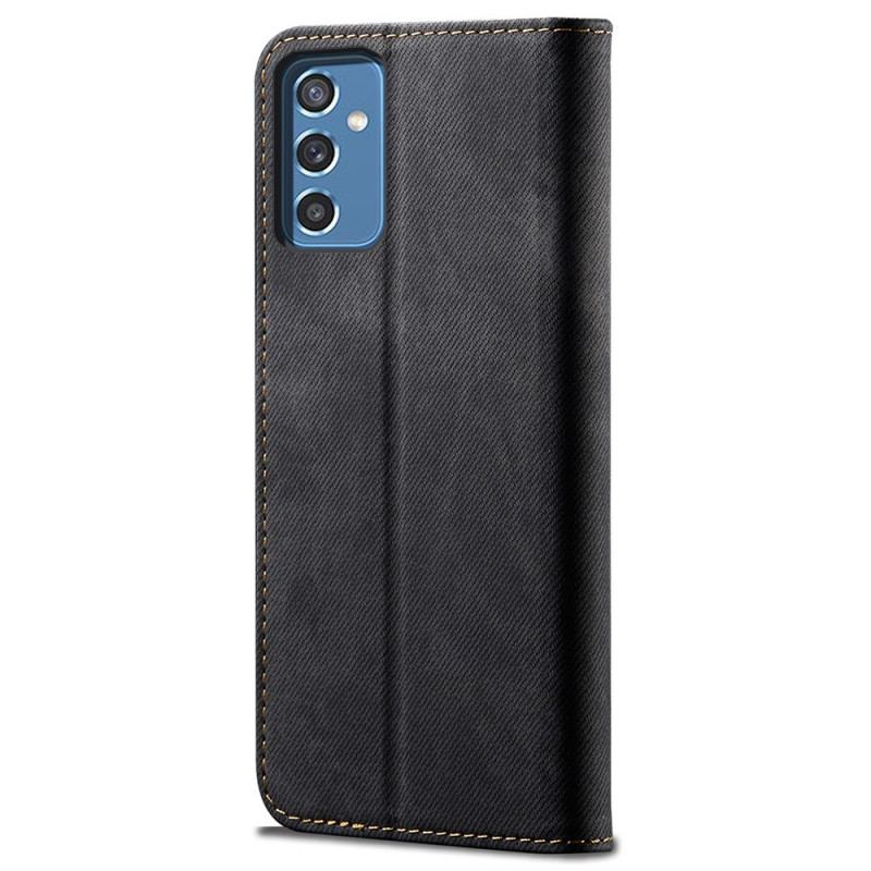 Cover Samsung Galaxy M52 5G Flip Cover Denim Stof