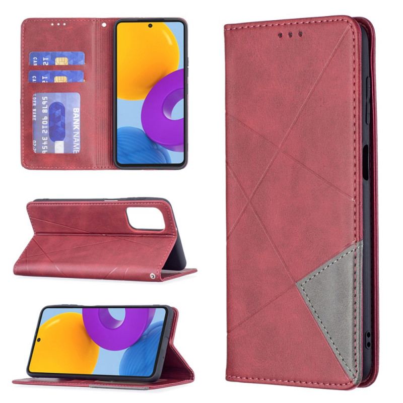 Cover Samsung Galaxy M52 5G Flip Cover Imiteret Læder Mønster