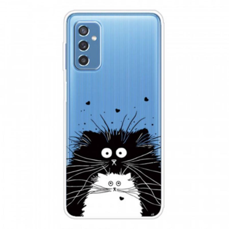 Cover Samsung Galaxy M52 5G Sorte Og Hvide Katte