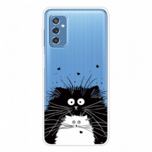 Cover Samsung Galaxy M52 5G Sorte Og Hvide Katte