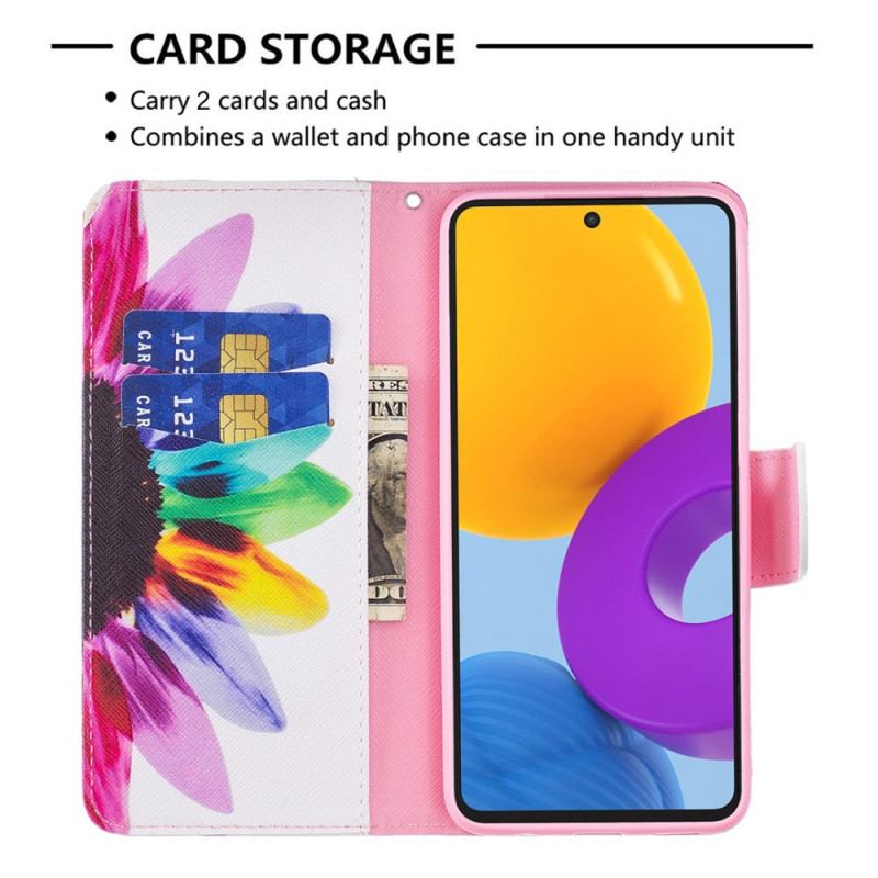 Flip Cover Samsung Galaxy M52 5G Blomst