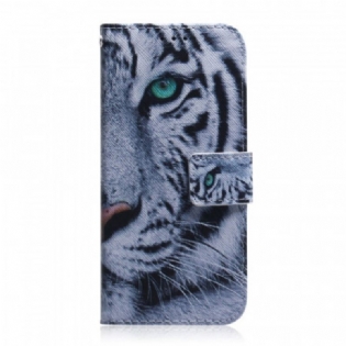 Flip Cover Samsung Galaxy M52 5G Hvid Tiger