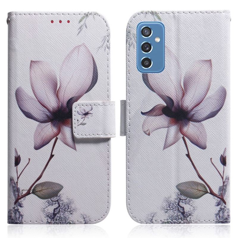 Flip Cover Samsung Galaxy M52 5G Lilla Blomst