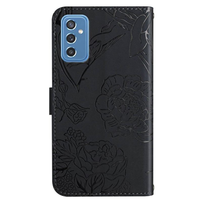 Flip Cover Samsung Galaxy M52 5G Rose Mønstre