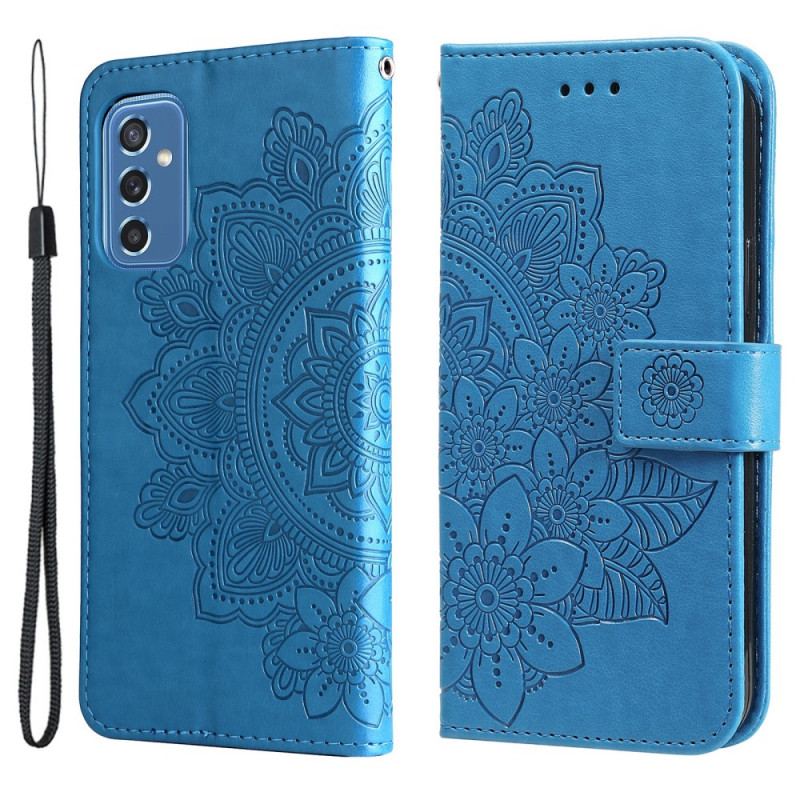 Læder Cover Samsung Galaxy M52 5G Mandala Blomster