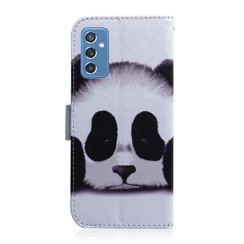 Læder Cover Samsung Galaxy M52 5G Panda Ansigt