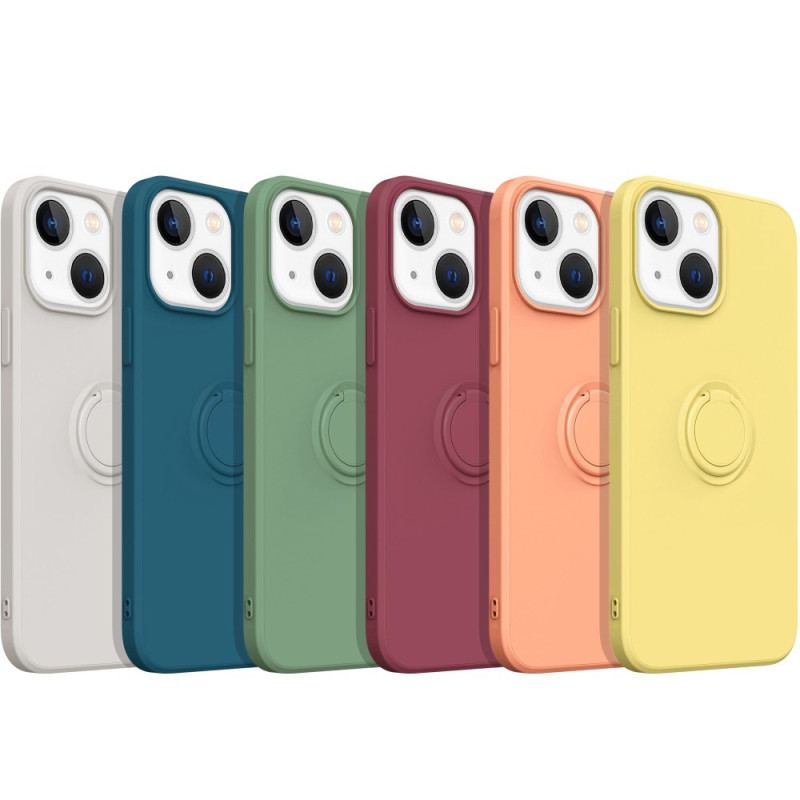 Cover iPhone 14 Flydende Silikone Ring Og Snor