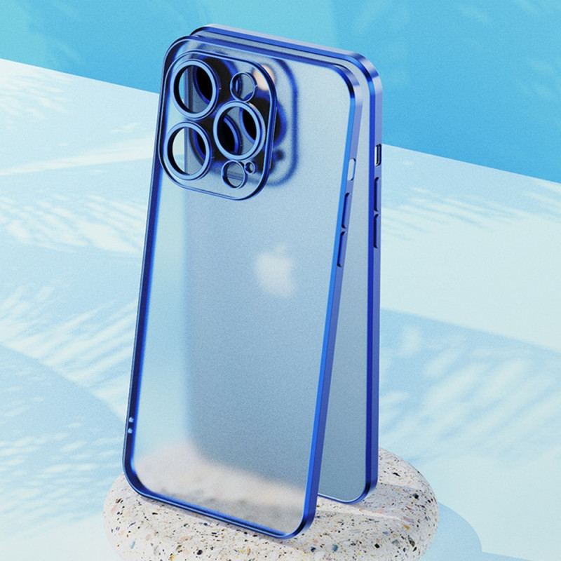 Cover iPhone 14 Gennemsigtig Metallisk Stil