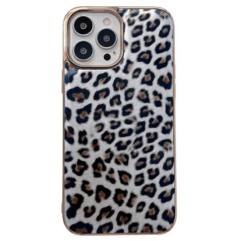 Cover iPhone 14 Leopard Hud Effekt