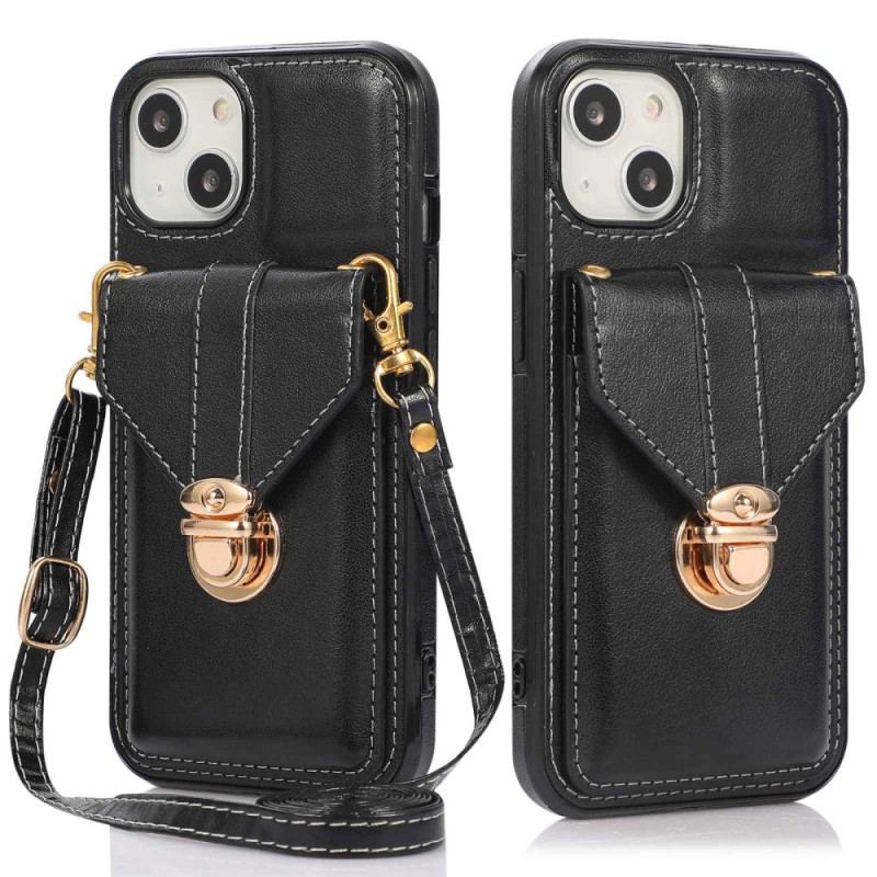 Cover iPhone 14 Punge Etui Crossbody Tegnebog