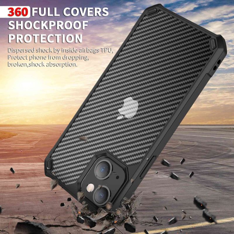 Cover iPhone 14 Sømløs Kulfibertekstur