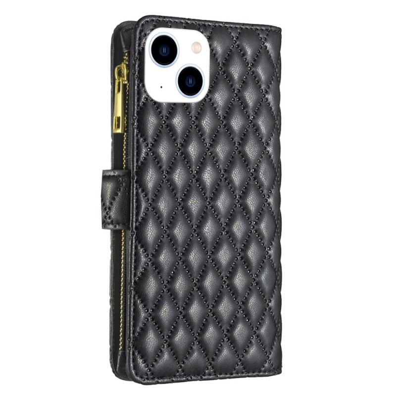 Flip Cover iPhone 14 Binfen Farvestil Quiltet