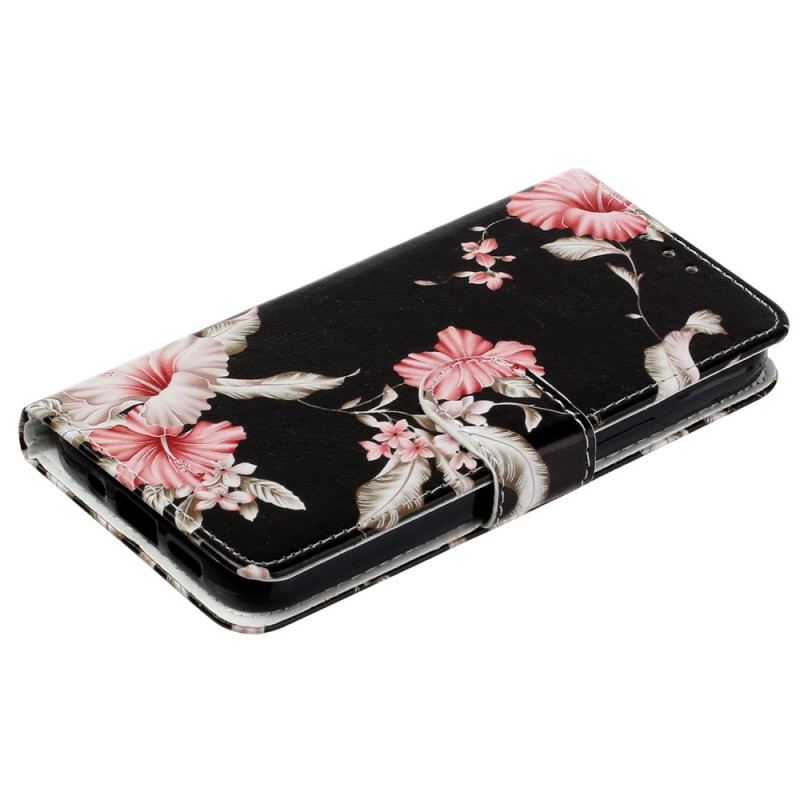 Flip Cover iPhone 14 Blomster