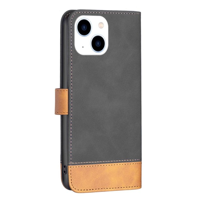 Flip Cover iPhone 14 Tofarvet Binfen Farve