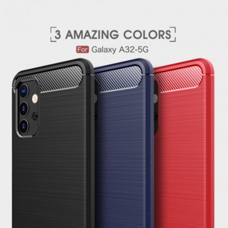 Cover Samsung Galaxy A32 5G Børstet Kulfiber