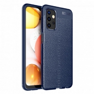 Cover Samsung Galaxy A32 5G Dobbelt Linje Litchi Læder Effekt