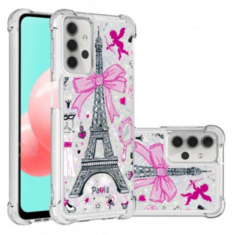 Cover Samsung Galaxy A32 5G Eiffeltårnets Pailletter
