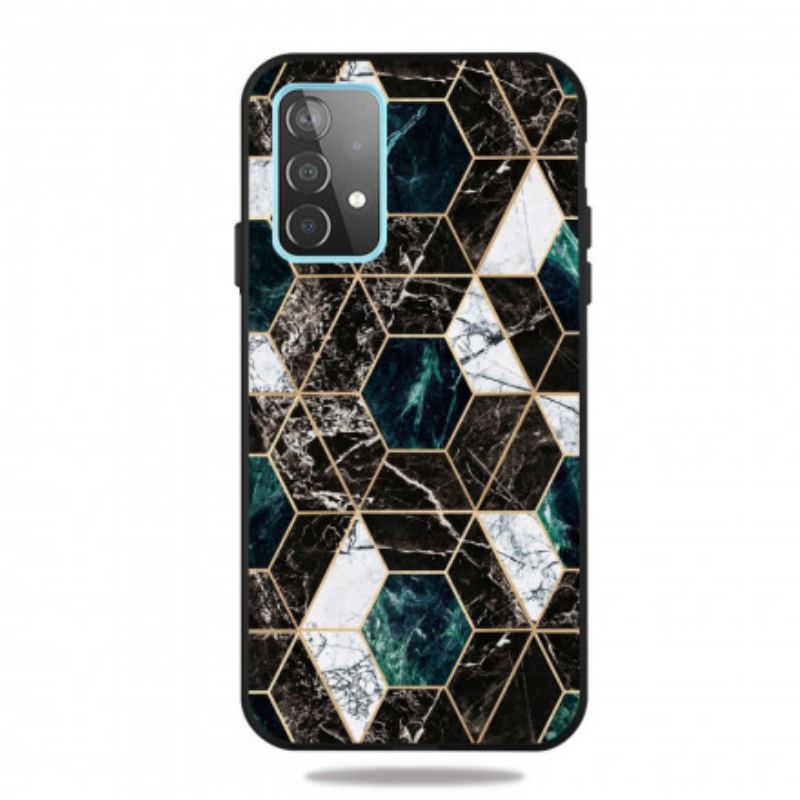 Cover Samsung Galaxy A32 5G Farverig Geometri Marmor