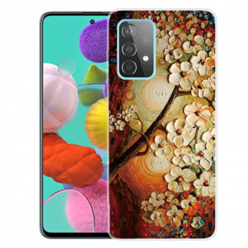 Cover Samsung Galaxy A32 5G Fleksible Blomster