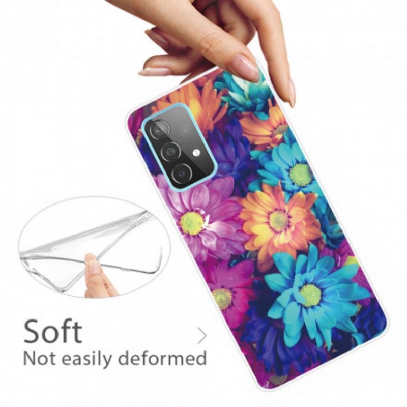 Cover Samsung Galaxy A32 5G Fleksible Blomster