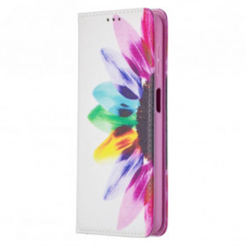 Cover Samsung Galaxy A32 5G Flip Cover Akvarel Blomst