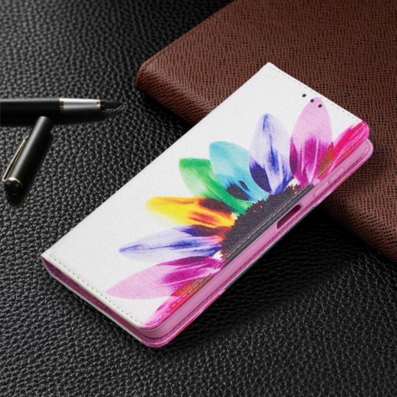 Cover Samsung Galaxy A32 5G Flip Cover Akvarel Blomst