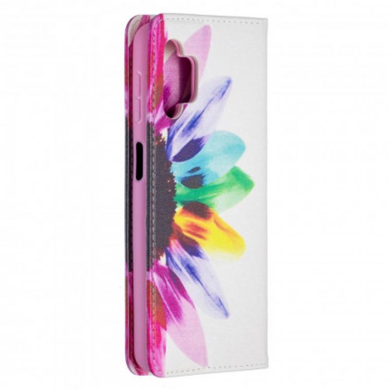 Cover Samsung Galaxy A32 5G Flip Cover Akvarel Blomst