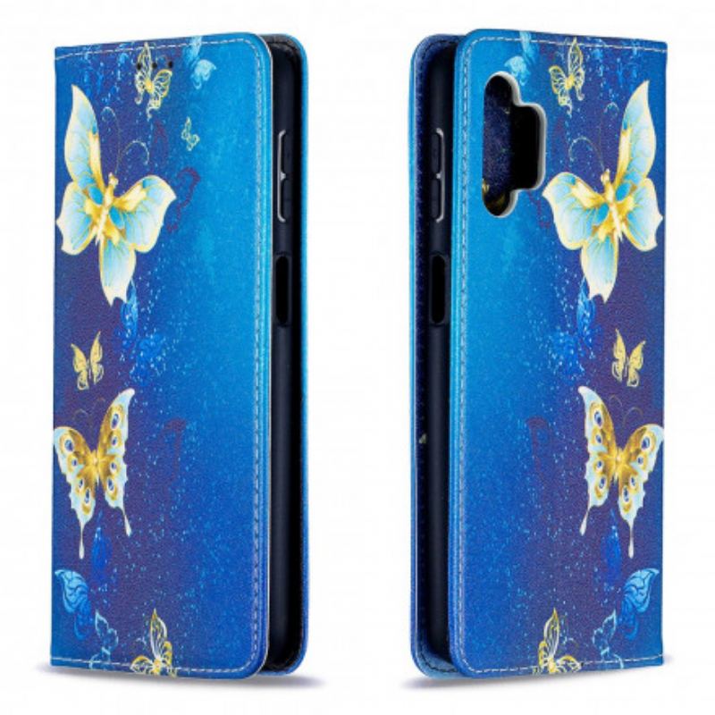 Cover Samsung Galaxy A32 5G Flip Cover Farverige Sommerfugle