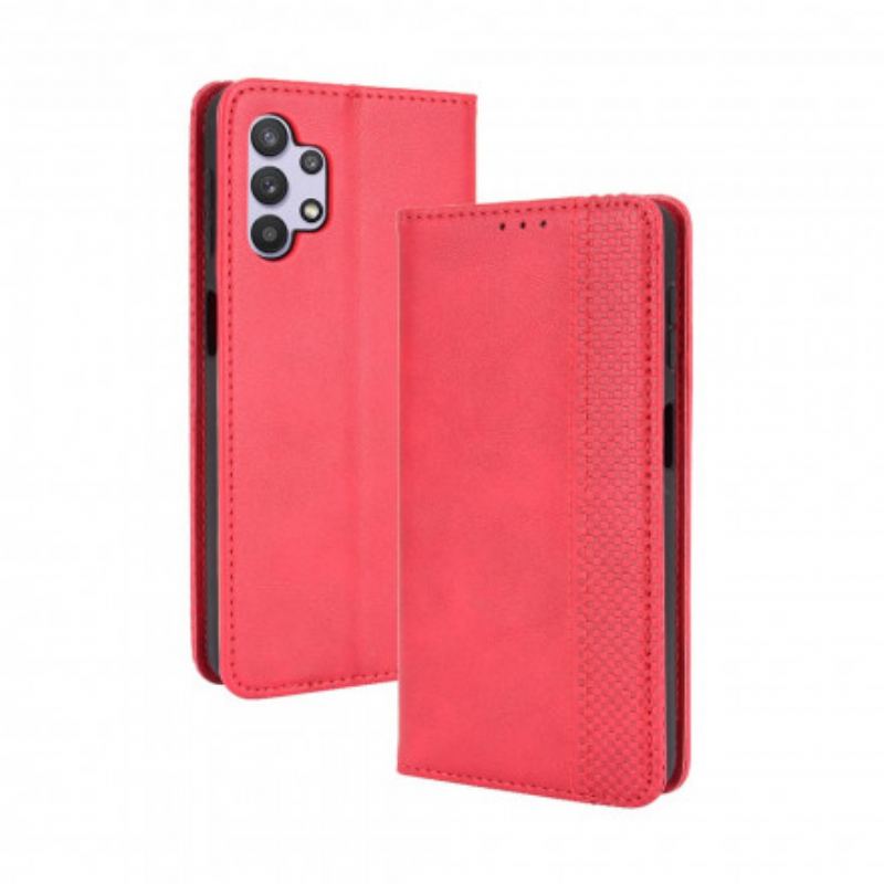 Cover Samsung Galaxy A32 5G Flip Cover Stiliseret Vintage Lædereffekt