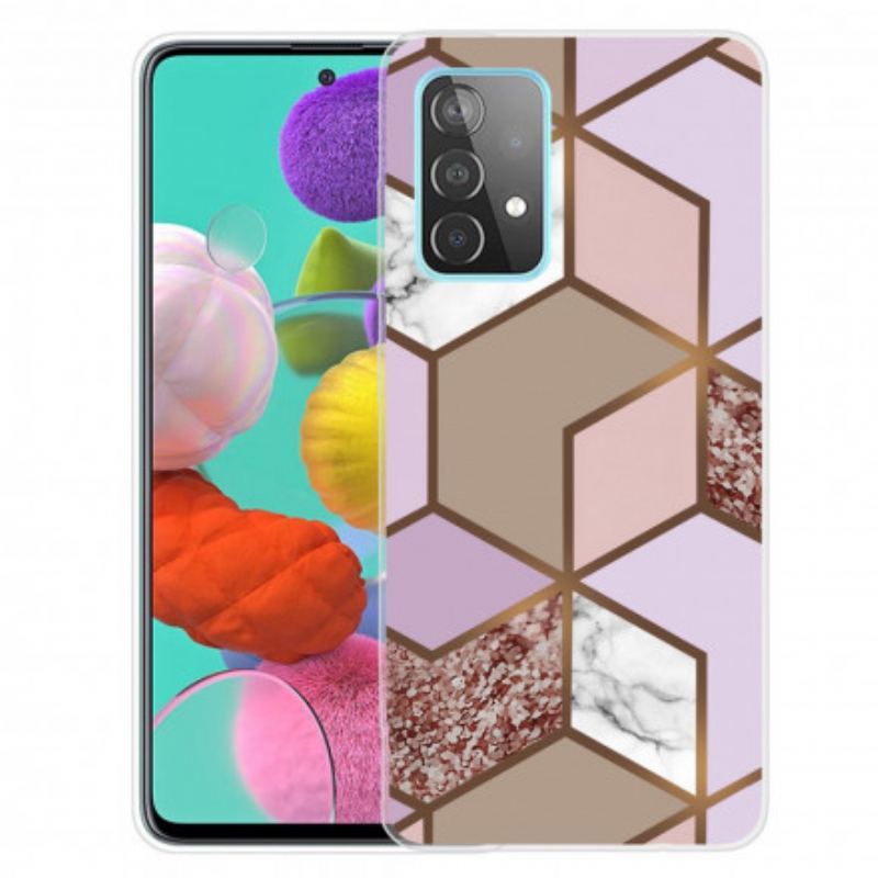 Cover Samsung Galaxy A32 5G Geometrisk Marmor