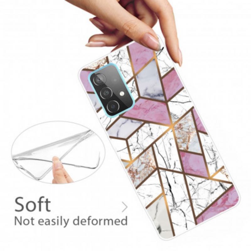 Cover Samsung Galaxy A32 5G Geometrisk Marmor