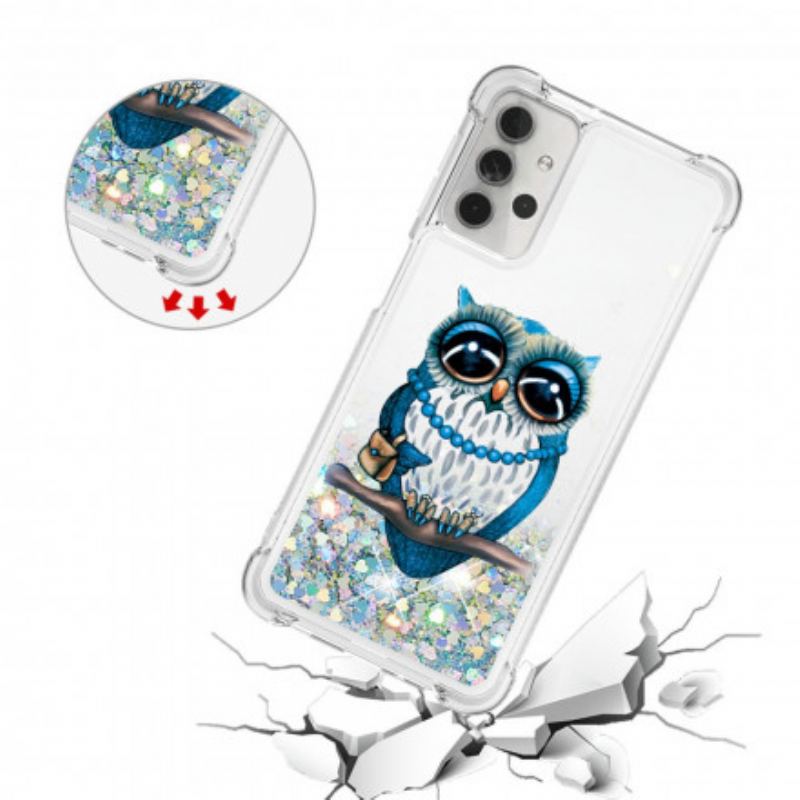Cover Samsung Galaxy A32 5G Miss Owl Pailletter